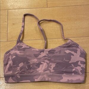 Lululemon Camo Pink Flow Y Bra